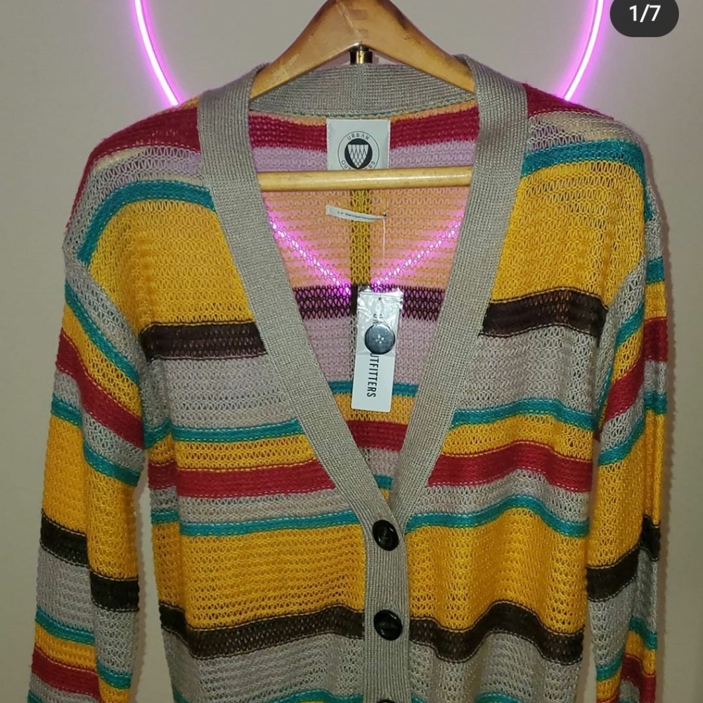 URBAN OUTFITTERS reggae rasta knit cardigan NWT